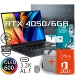 ASUS VivoBook Pro 16 OLED K6602VU 3.2K i9-13900H RTX4050/6G 3TB SSD 40GB W11Pro modrý