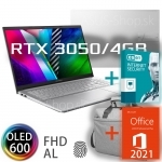 ASUS VivoBook Pro 15 M3500QC FHD R7-5800H RTX3050/4G 1TB SSD 16GB FP W11Pro strieborný