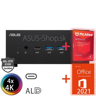 ASUS ExpertCenter PN64-D i3-1220P UHD 500GB SSD 8GB Win11Pro