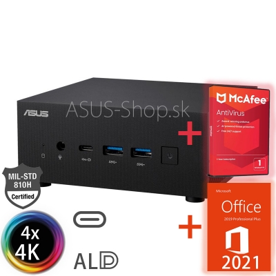 ASUS ExpertCenter PN53 R5-7535HS 256GB SSD 16GB Win11Pro + 1TB HDD