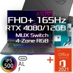 ROG Strix G16 G614JZ FHD+ i7-13650HX RTX4080/12G 16GB 512GB SSD W11H šedý