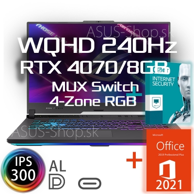 ASUS ROG Strix 17 G713PI WQHD R9-7845HX RTX4070/8G 32GB 2TB SSD W11Pro šedý