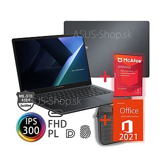 ASUS Expertbook B1 BM1403CDA 14 FHD R5-7535U Radeon 512GB SSD 16GB FP W11Pro šedý + dva darčeky