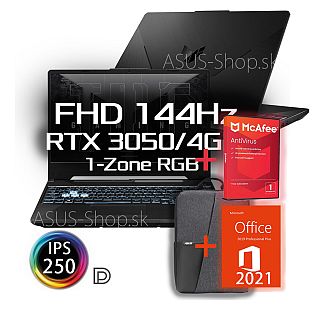 ASUS TUF Gaming A15 FA506NCR 15.6 FHD R7-7435HS RTX3050/4G 16GB 512GB SSD W11Pro čierny + dva darčeky