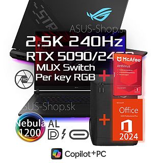 ASUS ROG Strix SCAR 18 G835LX 2.5K Ultra 9-275HX RTX5090/24G 32GB 2TB SSD W11Pro čierny 