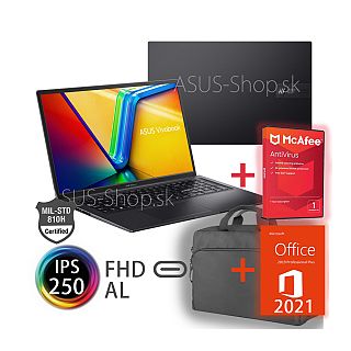 ASUS Vivobook 17X K3704VA FHD i7-13700H Iris Xᵉ 1TB SSD 16GB W11H čierny + dva darčeky