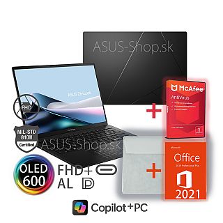 ASUS Zenbook 14 OLED UM3406KA FHD+ AI7-350 R860M 1TB SSD 32GB NMPD Win11Pro čierny ASUS Zenbook 14 OLED UM3406KA FHD+ AI7-350 R860M 1TB SSD 32GB NMPD Win11Pro čierny