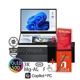 ASUS Zenbook Duo UX8406CA 14 3K dotyk Ultra 7-255H Arc™ 1TB 32GB W11Pro šedý