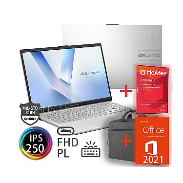 ASUS Vivobook Go 15 E1504TA FHD IPS Intel N150 128GB UFS 8GB W11H strieborný + darčeky ASUS Vivobook Go 15 E1504TA FHD IPS Intel N150 128GB UFS 8GB W11H strieborný + darčeky