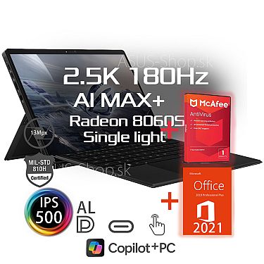 ASUS ROG Flow Z13 GZ302EA 13,4 2.5K dotyk AI MAX+ 395 64GB 1TB SSD W11Pro čierny