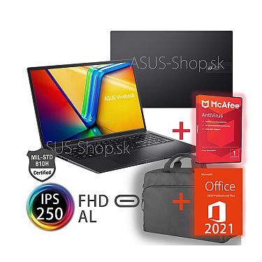 ASUS Vivobook 17X K3704VA FHD i7-13700H Iris Xᵉ 1TB SSD 16GB W11H čierny + dva darčeky