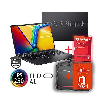 ASUS Vivobook 17X K3704VA FHD i7-13700H Iris Xᵉ 1TB SSD 16GB W11H čierny + dva darčeky ASUS Vivobook 17X K3704VA FHD i7-13700H Iris Xᵉ 1TB SSD 16GB W11H čierny + dva darčeky