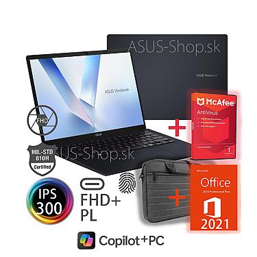 ASUS Vivobook 14 M1407GA FHD+ AI7-445 R840M 512GB SSD 16GB W11H modrý + dva darčeky ASUS Vivobook 14 M1407GA FHD+ AI7-445 R840M 512GB SSD 16GB W11H modrý + dva darčeky