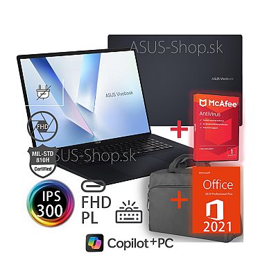 ASUS Vivobook 18 M1807GA FHD+ AI5-430 R840M 512GB SSD 16GB W11H modrý bez adap