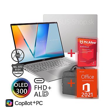 ASUS Vivobook S16 OLED M3607GA FHD+ AI7-445 R840M 1TB SSD 32GB W11H strieborný ASUS Vivobook S16 OLED M3607GA FHD+ AI7-445 R840M 1TB SSD 32GB W11H strieborný