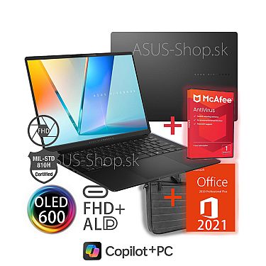 ASUS Vivobook S14 OLED M5406KA FHD+ AI5-340 R840M 1TB SSD 16GB W11H čierny + dva darčeky ASUS Vivobook S14 OLED M5406KA FHD+ AI5-340 R840M 1TB SSD 16GB W11H čierny + dva darčeky