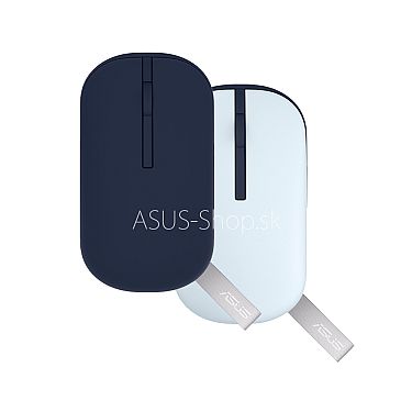 ASUS mouse Marshmallow MD100 - Quiet Blue optická bezdrôtová myš s magnetickými krytmi modrá a svetlomodrá
