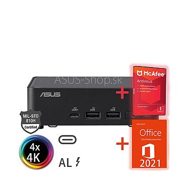 ASUS NUC 14 Pro Ultra 5-125H Intel Arc 16GB DDR5 2xM.2, Wi-Fi, BT, 2xTB4 Win11Pro nízky čierny