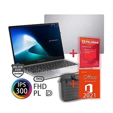 ASUS ExpertBook P1 P1403CVA 14 FHD IPS Core 3-100U 512GB SSD 8GB FP W11Pro šedý + dva darčeky ASUS ExpertBook P1 P1403CVA 14 FHD IPS Core 3-100U 512GB SSD 8GB FP W11Pro šedý + dva darčeky