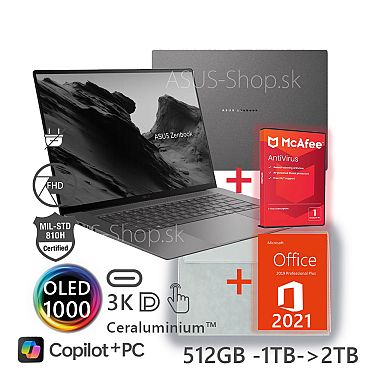 ASUS Zenbook S16 OLED UM5606GA 3K dotyk AI9-465 R880M 512GB SSD 32GB Win11Pro šedý bez adap ASUS Zenbook S16 OLED UM5606GA 3K dotyk AI9-465 R880M 512GB SSD 32GB Win11Pro šedý bez adap