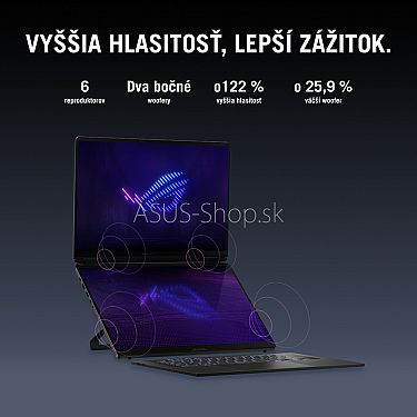 ASUS ROG Zephyrus Duo 16 GX651AX 3K dotyk Ultra 9-386H RTX5090/24G 64GB 2TB SSD W11Pro šedý