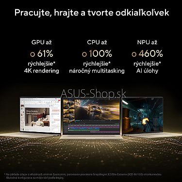 ASUS Zenbook A16 UX3607OA 16 OLED 3K Snapdragon Elite Extreme X2E-94-100 Adreno 1TB SSD 24GB Win11Pro zlatý ASUS Zenbook A16 UX3607OA 16 OLED 3K Snapdragon Elite Extreme X2E-94-100 Adreno 1TB SSD 24GB Win11Pro zlatý