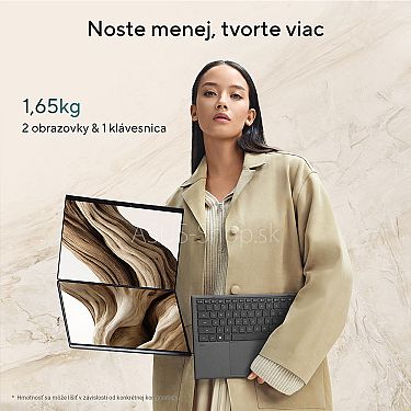 ASUS Zenbook DUO UX8407AA 14 3K dotyk Ultra X9-378H Arc™ 1TB 32GB W11H šedý bez adap ASUS Zenbook DUO UX8407AA 14 3K dotyk Ultra X9-378H Arc™ 1TB 32GB W11H šedý bez adap