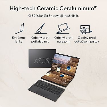 ASUS Zenbook DUO UX8407AA 14 3K dotyk Ultra X9-378H Arc™ 1TB 32GB W11H šedý bez adap ASUS Zenbook DUO UX8407AA 14 3K dotyk Ultra X9-378H Arc™ 1TB 32GB W11H šedý bez adap