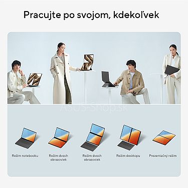 ASUS Zenbook DUO UX8407AA 14 3K dotyk Ultra X9-378H Arc™ 1TB 32GB W11H šedý bez adap ASUS Zenbook DUO UX8407AA 14 3K dotyk Ultra X9-378H Arc™ 1TB 32GB W11H šedý bez adap