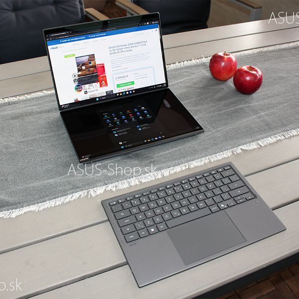 ASUS Zenbook DUO UX8407AA 14 3K dotyk Ultra X9-388H Arc™ 1TB 32GB W11H šedý bez adap