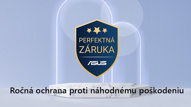 ASUS Perfektná záruka. Zaregistrujte svoj produkt a získajte službu ASUS Perfektná záruka proti náhodnému poškodeniu na 1 rok v hodnote až 49,90 eur. ASUS Perfektná záruka. Zaregistrujte svoj produkt a získajte službu ASUS Perfektná záruka proti náhodnému poškodeniu na 1 rok v hodnote až 49,90 eur.