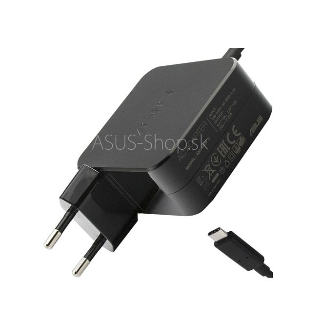 ASUS orig. adaptér pre notebook USB-C 45W 5V/ 9V/ 15V/ 20V EU plug čierny
