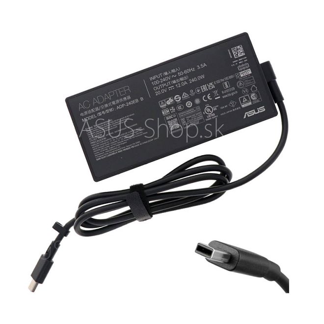 ASUS orig. adaptér pre notebook rectangle 240W 20V 3pin bez sieťovej šnúry ASUS orig. adaptér pre notebook rectangle 240W 20V 3pin bez sieťovej šnúry