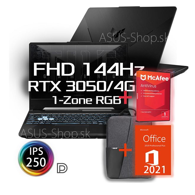 ASUS TUF Gaming A15 FA506NCR 15.6 FHD R7-7435HS RTX3050/4G 16GB 512GB SSD W11Pro čierny + dva darčeky