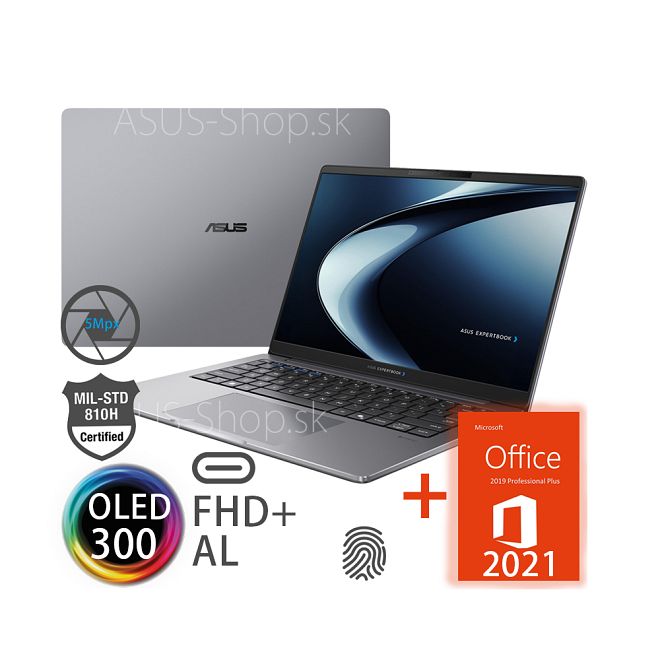 ASUS Expertbook PM5 PM5406CGA OLED 14 FHD+ AI7-445 R840M 1TB SSD 32GB FP W11Pro šedý 3R ON-SITE NBD ASUS Expertbook PM5 PM5406CGA OLED 14 FHD+ AI7-445 R840M 1TB SSD 32GB FP W11Pro šedý 3R ON-SITE NBD