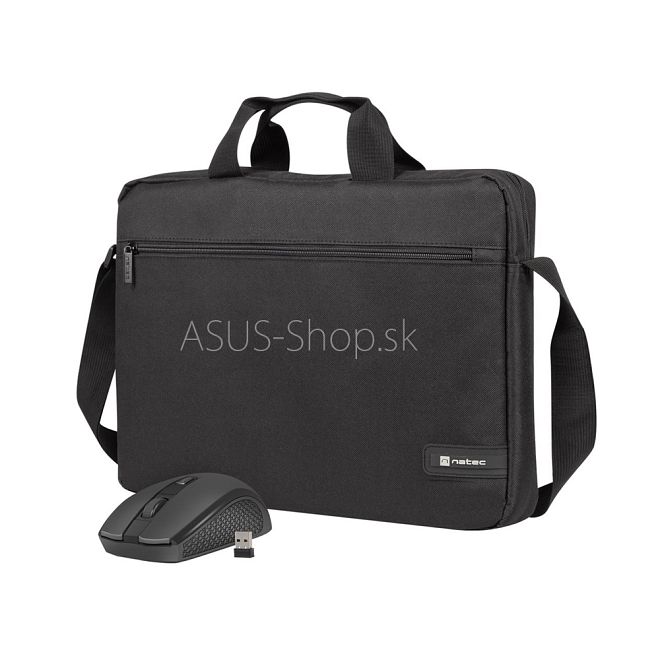 NATEC WALLAROO 2 SET taška pre notebooky 15,6 čierna a bezdrôtová myš 1600 dpi NATEC WALLAROO 2 SET taška pre notebooky 15,6 čierna a bezdrôtová myš 1600 dpi