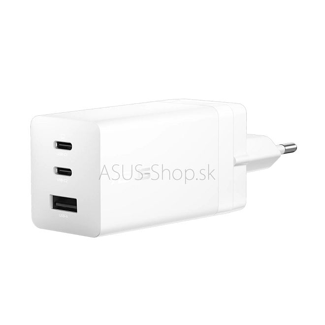 ASUS orig. univer. adaptér pre notebook 2x USB-C 1x USB-A GaN 100W biely