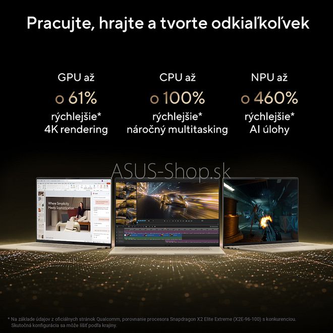 ASUS Zenbook A16 UX3607OA 16 OLED 3K Snapdragon Elite Extreme X2E-94-100 Adreno 1TB SSD 24GB Win11Pro zlatý ASUS Zenbook A16 UX3607OA 16 OLED 3K Snapdragon Elite Extreme X2E-94-100 Adreno 1TB SSD 24GB Win11Pro zlatý