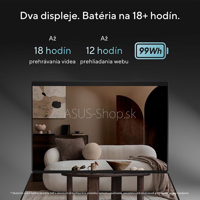 ASUS Zenbook DUO UX8407AA 14 3K dotyk Ultra X9 Arc™ 1TB 32GB W11H šedý ASUS Zenbook DUO UX8407AA 14 3K dotyk Ultra X9 Arc™ 1TB 32GB W11H šedý