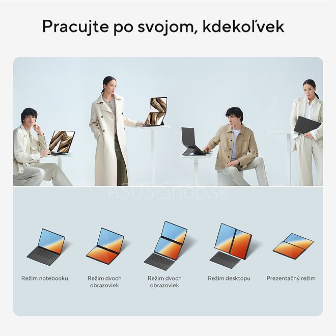 ASUS Zenbook DUO UX8407AA 14 3K dotyk Ultra X9-378H Arc™ 1TB 32GB W11H šedý bez adap ASUS Zenbook DUO UX8407AA 14 3K dotyk Ultra X9-378H Arc™ 1TB 32GB W11H šedý bez adap