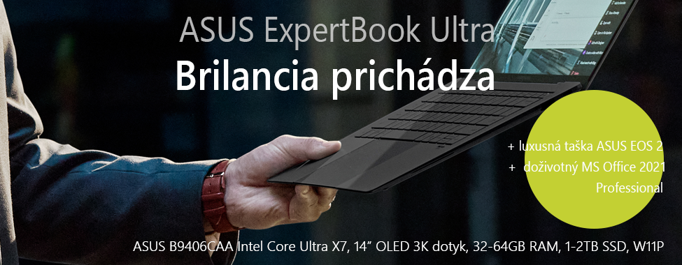 Brilancia prichádza. Nový ASUS ExpertBook Ultra a k nemu dva hodnotné darčeky.