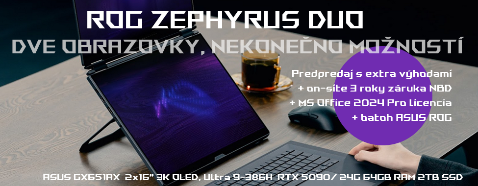 Prvý herný notebook na svete s dvomi 16-palcovými obrazovkami. Výnimočný produkt pre nekonečno možností použitia. V predpredaji s extra výhodami.